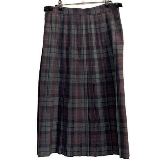 James Pringle Weavers Made in Scotland Purple and Gray Plaid Kilt, Size 14 - Picture 8 of 8